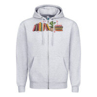 Heather Grey book tropes Zipper Hoodie - MaliasSmallBusiness