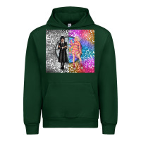 Forest Green gothic girl and colorful girl best friends Urban Hoodie - TumblerDesignByShophia