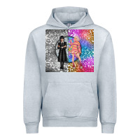 Heather Grey gothic girl and colorful girl best friends Urban Hoodie - TumblerDesignByShophia