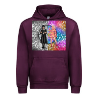 Mauve Wine gothic girl and colorful girl best friends Urban Hoodie - TumblerDesignByShophia