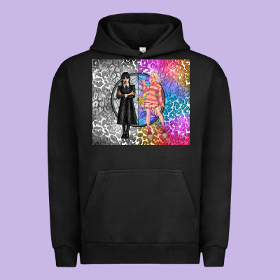 Gothic Girl And Colorful Girl Best Friends Urban Hoodie Designed By Tumblerdesignbyshophia