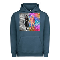 Pigment Midnight Navy gothic girl and colorful girl best friends Urban Hoodie - TumblerDesignByShophia