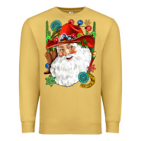 Antique Gold Cowboy Santa Premium Sweatshirt - NancyCooperArtShop