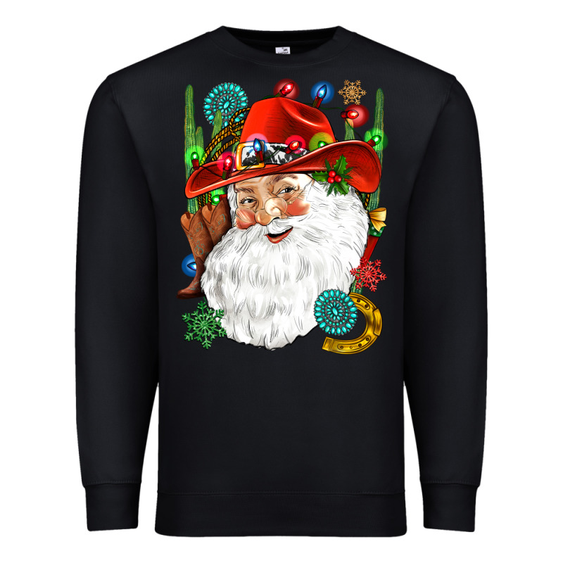 Cowboy Santa Premium Sweatshirt by NancyCooperArtShop | Teevron
