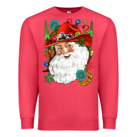 Cardinal Cowboy Santa Premium Sweatshirt - NancyCooperArtShop