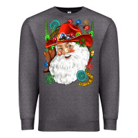 Charcoal Heather Cowboy Santa Premium Sweatshirt - NancyCooperArtShop