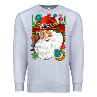 Heather Grey Cowboy Santa Premium Sweatshirt - NancyCooperArtShop