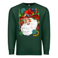 Sports Green Cowboy Santa Premium Sweatshirt - NancyCooperArtShop