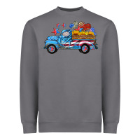 Storm american truck and flag with stars Heavyweight Sweatshirt - HRA Design Shop