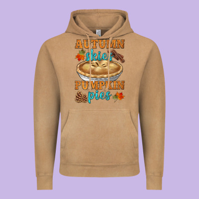 Autumn Skies Pumpkin Pies Vintage Hoodie Designed By Hra Design Shop