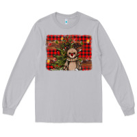 Moon Dust reindeer trees background Long Sleeve Tee - AdoDesignShop