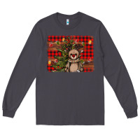 Smoke reindeer trees background Long Sleeve Tee - AdoDesignShop