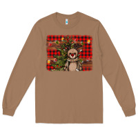Toasted Coconut reindeer trees background Long Sleeve Tee - AdoDesignShop