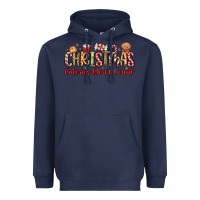 Navy christmas calories dont count Heavyweight Hoodie - MaliasSmallBusiness