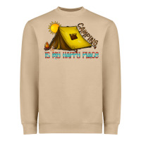Mushroom camping is my happy place Heavyweight Sweatshirt - CowhideDigitalArt