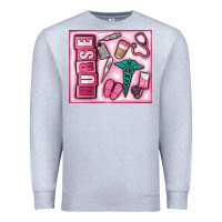 Heather Grey nurse Premium Sweatshirt - MaliasSmallBusiness