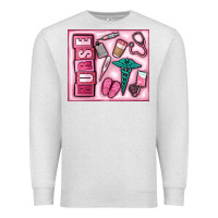 Oatmeal Heather nurse Premium Sweatshirt - MaliasSmallBusiness