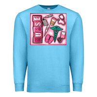 Ocean Blue nurse Premium Sweatshirt - MaliasSmallBusiness