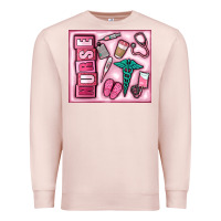 Pale Pink nurse Premium Sweatshirt - MaliasSmallBusiness