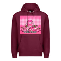 Burgundy tackle cancer pumpkins football and ribbon Premium Hoodie - Jasminsmagicworld