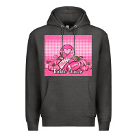 Charcoal Heather tackle cancer pumpkins football and ribbon Premium Hoodie - Jasminsmagicworld