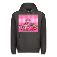 Smoke tackle cancer pumpkins football and ribbon Premium Hoodie - Jasminsmagicworld