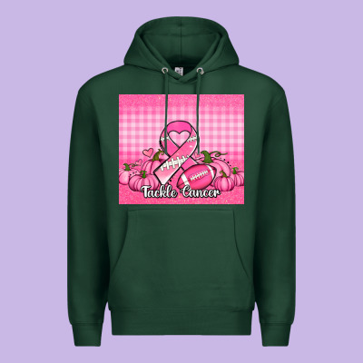 Tackle Cancer Pumpkins Football And Ribbon Premium Hoodie Designed By Jasminsmagicworld