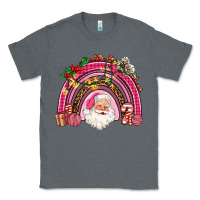 Charcoal Heather pink christmas rainbow Classic Tee - AdoDesignShop