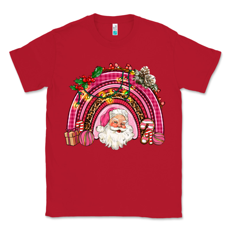Pink Christmas Rainbow Classic Tee by AdoDesignShop | Teevron