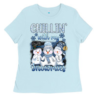 Baby Blue chillin  with my sowmies Ladies Tee - AdoDesignShop