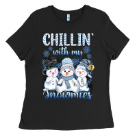 Black chillin  with my sowmies Ladies Tee - AdoDesignShop
