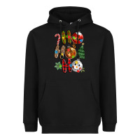 Black ho ho ho with Heavyweight Hoodie - MaliasSmallBusiness