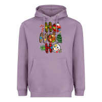 Lavender ho ho ho with Heavyweight Hoodie - MaliasSmallBusiness