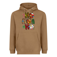 Toasted Coconut ho ho ho with Heavyweight Hoodie - MaliasSmallBusiness
