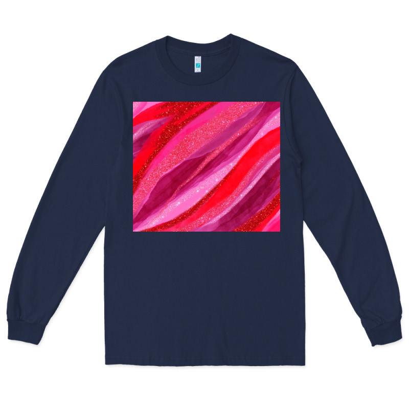 Valentines Day Glitter And Watercolor Long Sleeve Tee by AdoDesignShop | Teevron