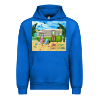 Cobalt summer caravan life Urban Hoodie - TumblerDesignByShophia