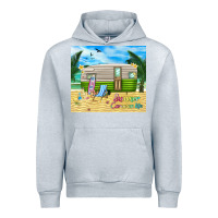 Heather Grey summer caravan life Urban Hoodie - TumblerDesignByShophia