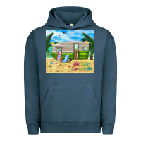 Pigment Midnight Navy summer caravan life Urban Hoodie - TumblerDesignByShophia