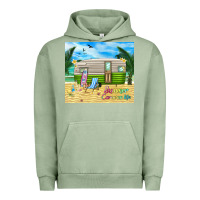 Pigment Oil Green summer caravan life Urban Hoodie - TumblerDesignByShophia
