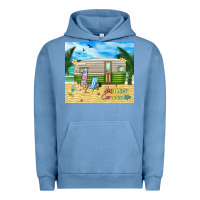 Pigment Pebble Blue summer caravan life Urban Hoodie - TumblerDesignByShophia