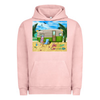 Pigment Salmon summer caravan life Urban Hoodie - TumblerDesignByShophia