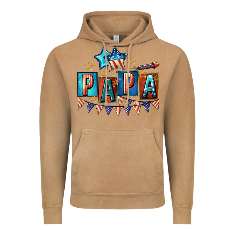 American Papa 4th Of July Vintage Hoodie by CowGirlArtShop | Teevron