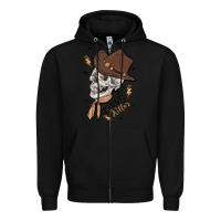 Black cowboy killer Zipper Hoodie - MaliasSmallBusiness