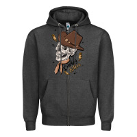 Charcoal Heather cowboy killer Zipper Hoodie - MaliasSmallBusiness