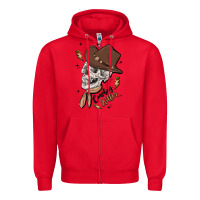 Red cowboy killer Zipper Hoodie - MaliasSmallBusiness