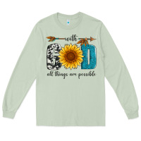 Matcha with god all things are possible Long Sleeve Tee - Artiststas