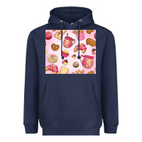 Navy mexican pan dulce Heavyweight Hoodie - MaliasSmallBusiness