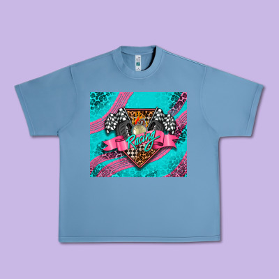 Racing Pink Urban Heavy Tee Designed By Adodesignshop