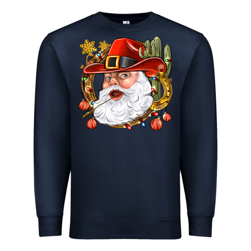 Cowboy Santa Premium Sweatshirt by NancyCooperArtShop | Teevron