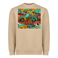 Mushroom western farm life truck sunflowers  mousepad Heavyweight Sweatshirt - HRA Design Shop